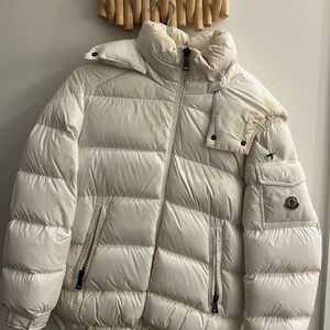 Moncler white puffer jacket